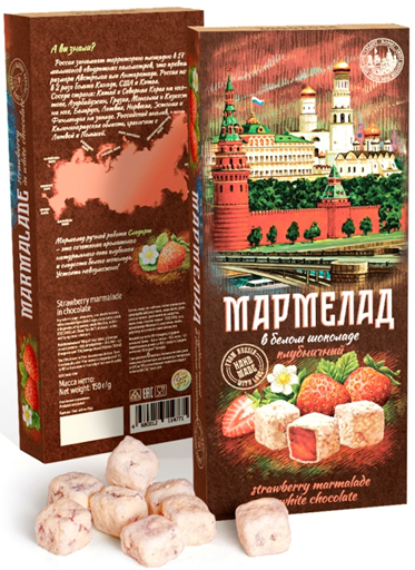  Сладарт Мармелад Клубничный в белом шоколаде, 150г   в Озёрске